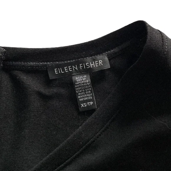 Eileen Fisher Sleeveless V-neck Black Viscose Jumpsuit, size XS - Picture 5 of 11